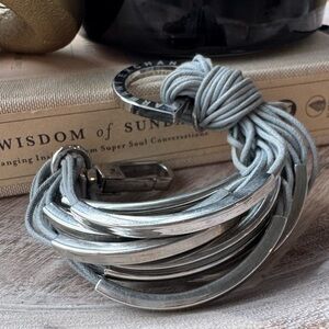 Armani Exchange Silver and Gray Women's Bracelet